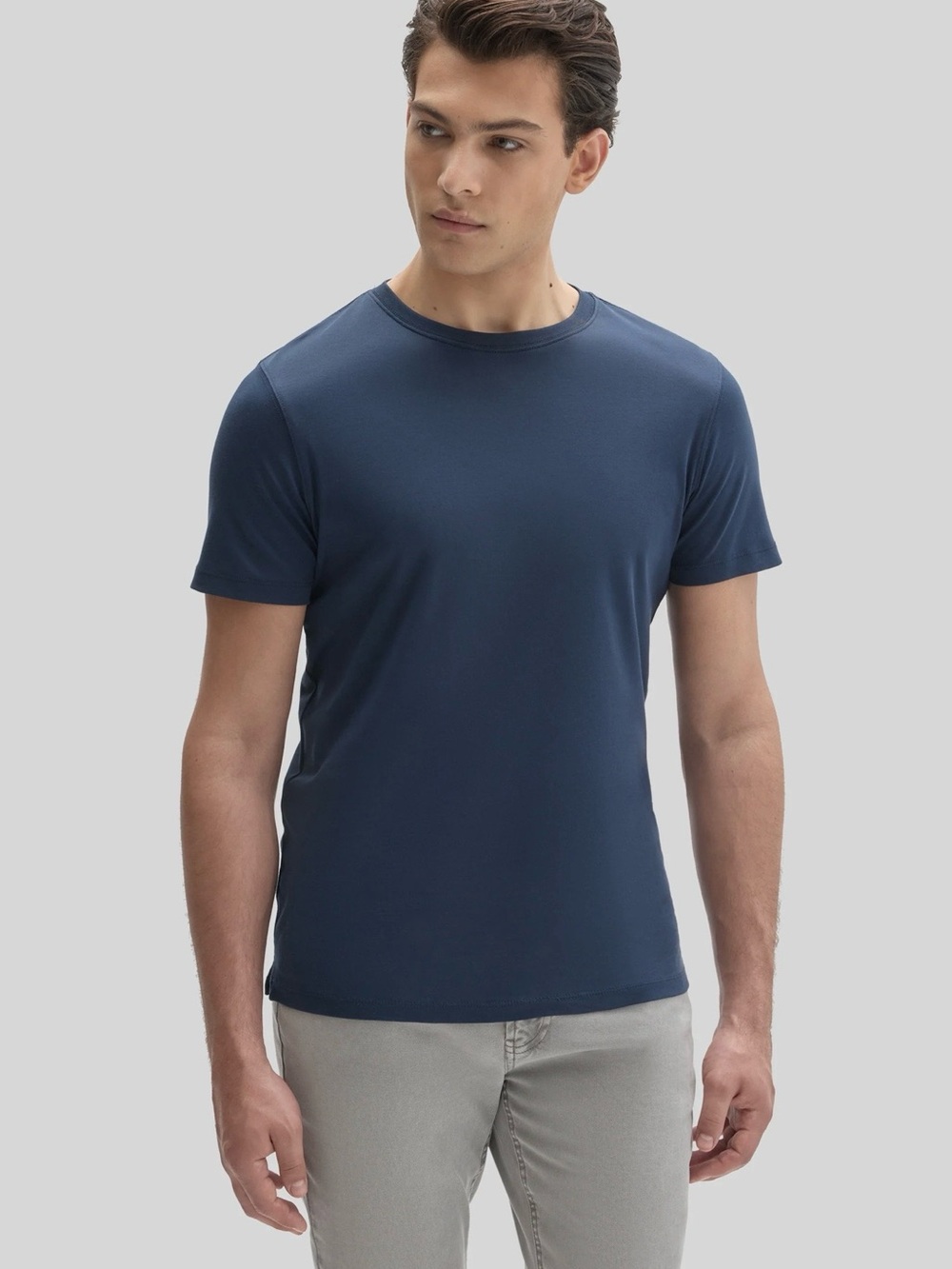 NWOT Robert Barakett Navy Blue Pima Cotton Shirt